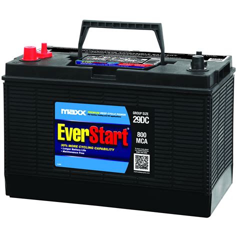 EverStart Maxx Lead Acid Marine & RV Deep Cycle Battery, Group Size 29DC (12 Volt 845 MCA) 7. . Everstart maxx battery